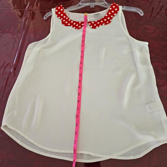 Disney/Lauren Conrad Collab Minnie Mouse Red & White Polka Dot Shorts Set Sz M - Picture 4 of 13